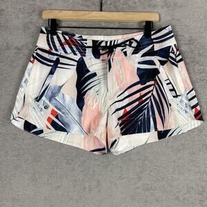 Athleta Shorts Womens 6 Tropical Palm Print Pink Navy Swim Boardshorts